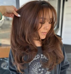 Wolf Cut With Curtain Bangs
