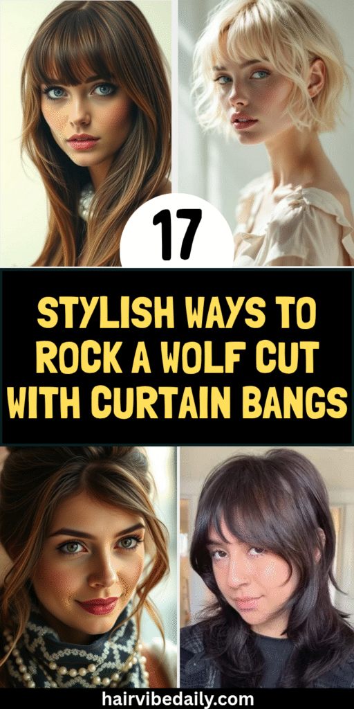 Wolf Cut with Curtain Bangs