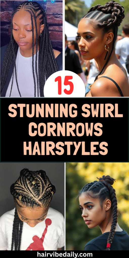  Swirl Cornrows Hairstyles