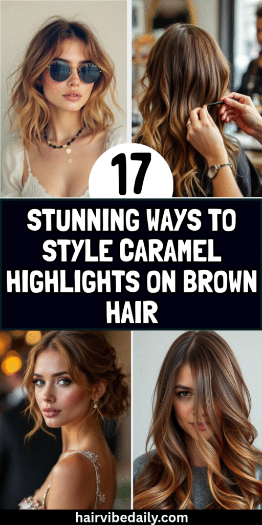Caramel Highlights on Brown Hair